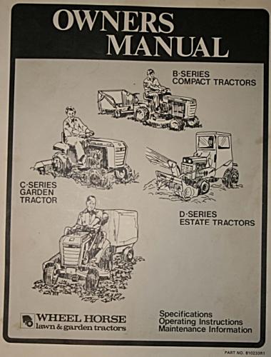 Tractor 1982 D-160 Auto D&A OM Wiring.pdf - 1978-1984 ... wheel horse manuals wiring diagrams 