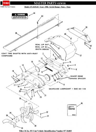 Tiller 36in 1986-1989 07-36TL03 TIPL SN.pdf - Ground engaging ...