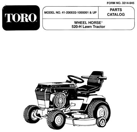 Tractor 1991 520-H IPL Wiring.pdf - 1991-1997 - RedSquare ... wheel horse 520 wiring diagram 