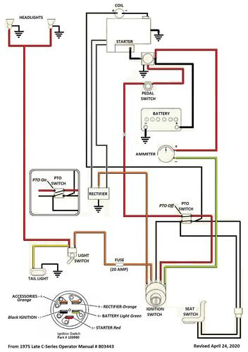 Tractor 1975 C-120 OM Wiring Revised.pdf - 1973-1977 - RedSquare Wheel ...