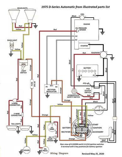 Tractor 1975 D- Series Auto OM Wiring Revised.pdf - 1973-1977 ...