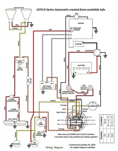 Tractor 1974 D-Series Auto OM Wiring Revised.pdf - 1973-1977 ...