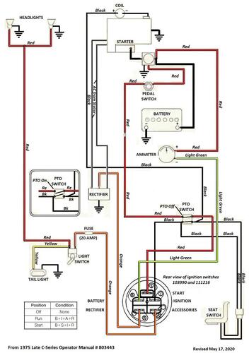 Tractor 1975 C-120 8-Speed w/Kohler IPL Wiring Revised.pdf - 1973-1977 ...