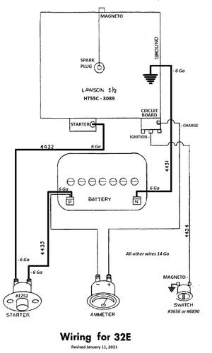 Tractor 1962 32E & 32R Lawn Ranger D&A IPL Wiring Rev SN.pdf - 1955 ...