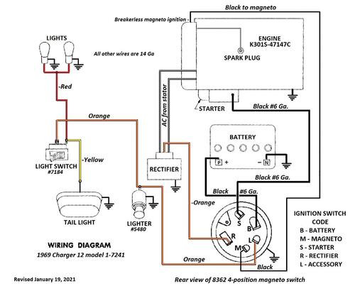 Tractor 1969 Charger 12 D&A OM IPL Wiring Rev SN.pdf - 1965-1972 ...