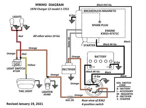 Tractor 1970 Charger 12 D&A TPL IPLL Wiring Rev SN.pdf - 1965-1972 ...