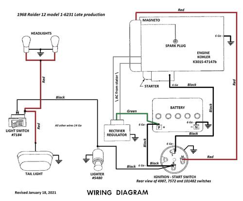 Tractor 1968 Raider 12 Late production D&A OM IPL Wiring Rev SN.pdf ...