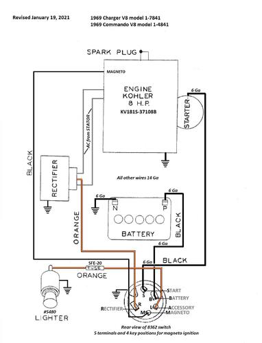 Tractor 1969 Commando V8 D&A OM IPL Wiring Rev SN.pdf - 1965-1972 ...