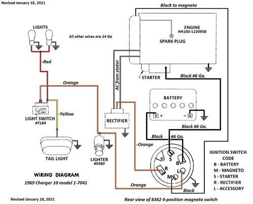 Tractor 1969 Charger 10 D&A OM IPL Wiring Rev SN.pdf - 1965-1972