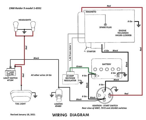 Tractor 1968 Raider 9 D&A OM IPL Wiring Rev SN.pdf - 1965-1972 ...