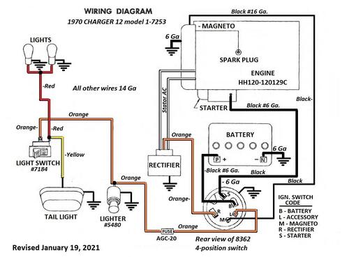 Tractor 1970 Charger 12 D&A TPL IPLL Wiring Rev SN.pdf - 1965-1972 ...