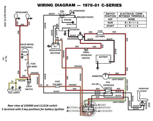 Tractor 1979 C -Series Kohler powered Wiring Detailed Rev.pdf - 1978 ...