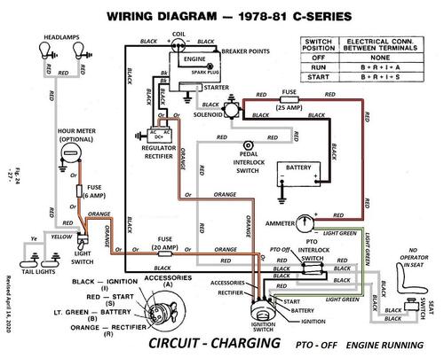 Tractor 1978 C -series Kohler Powered Wiring Detailed Rev.pdf - 1978 