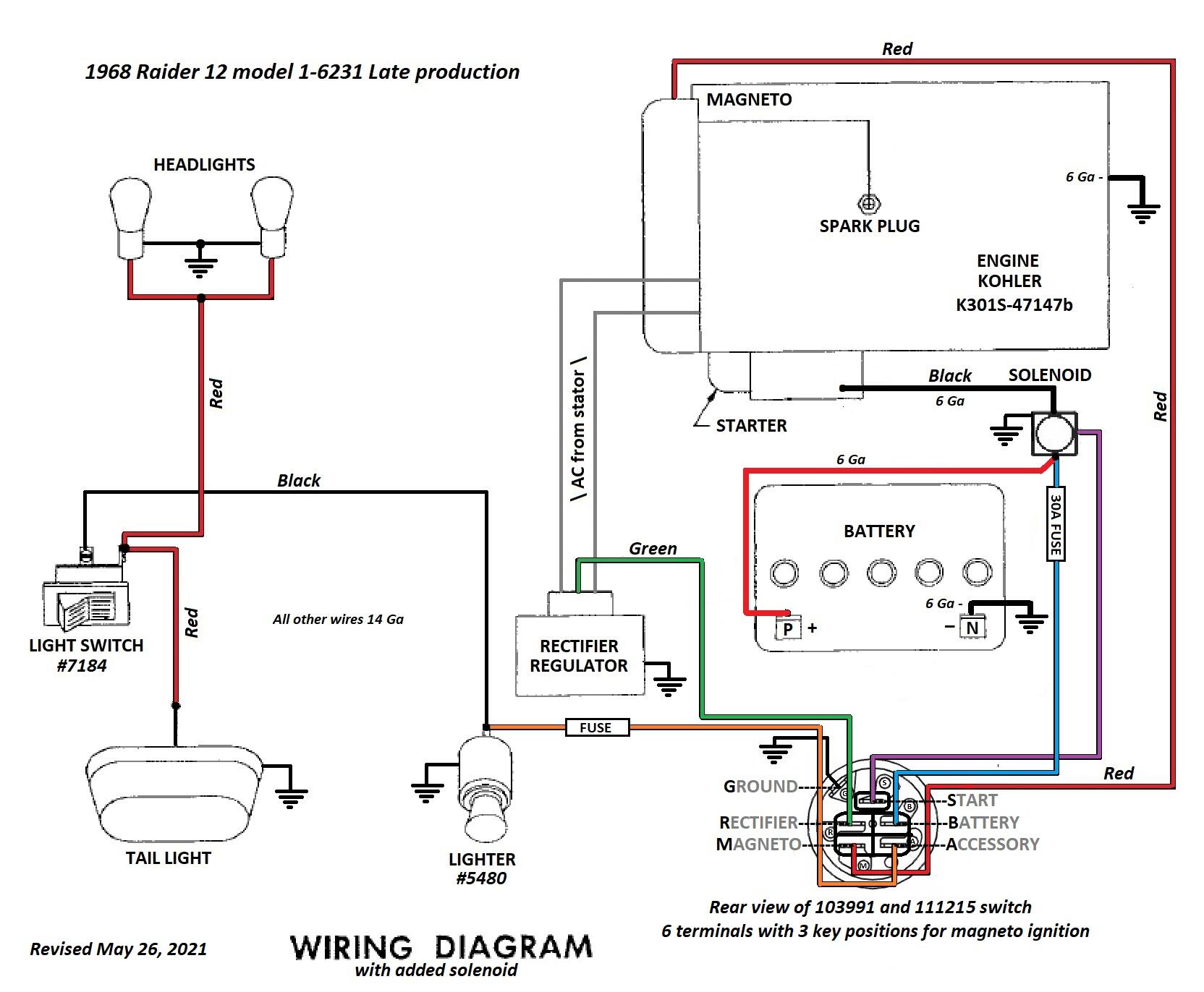 Tractor 1968 Raider 12 Late Production D A Om Ipl Wiring Rev Sn Pdf 1965 1972 Redsquare Wheel Horse Forum