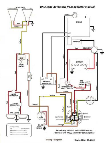 Tractor 1973 Auto 18hp Auto OM Wiring Revised.pdf - 1973-1977 ...