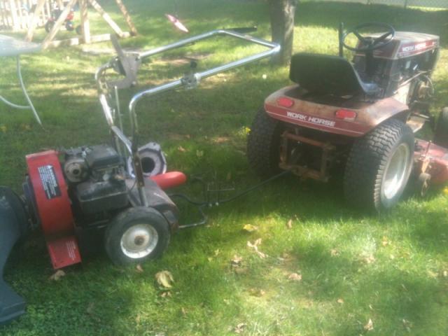 Wheel Horse Riding Leaf Blower! - Implements and Attachments ...