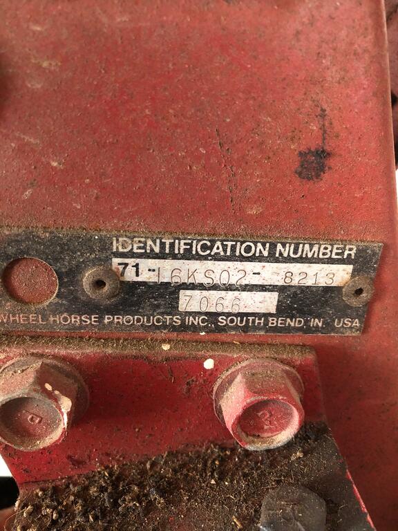 Wheel horse 2025 serial number